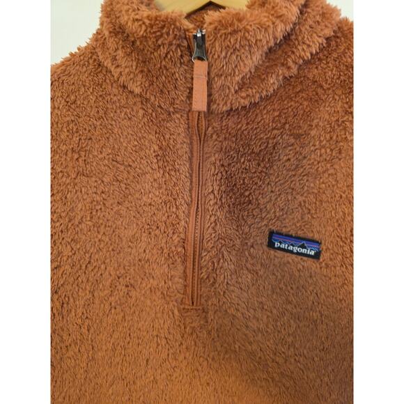 PATAGONIA Women's Los Gatos 1/4 Zip Pullover Fleece SWEATER Pink Sz M Worn Wear - Picture 3 of 9